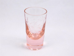 8 Pc Set Vtg Etched Flowers Blown Glass 2.5″ Shot Glasses Cordials Liqueur Mini