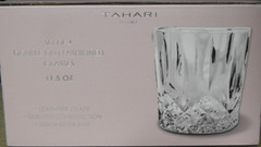 4 Tahari Home Double Old Fashioned Whiskey Glasses 11 oz NEW