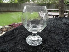 Libbey Chivalry Clear Heavy Textured Design Brandy Snifter Stemmed Glass