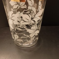 Tumblers Glasses Set of 14 Anchor Hocking MCM White Hibiscus Gold Grecian Key