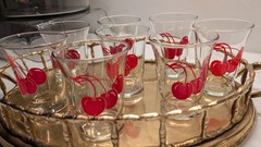 Vintage Libby Cherry 8 Piece Glassware Set
