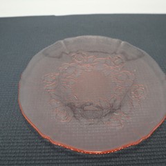 Arcoroc Crystal Rosa Pink Rosaline Pattern Salad Plate 7 1/2″