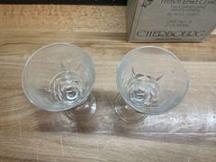 Vtg W.M. Dalton 24% French Lead Crystal Unit No. 5 2 Cordial Glasses Made France