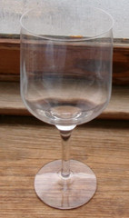 Mid Century Modern Crystal Glass Wine Stem 6-3/4″ Flat Sided OF20