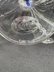 5-Home Essentials Teardrop Blue Cobalt Stem Cordial With Original Tags