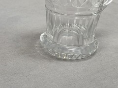 Antique Anglo Irish Cut Diamonds & Panels Glass Punch Cup Circa 1820