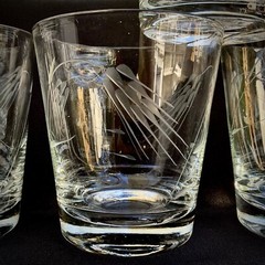 Set of 10 Vintage Cut Crystal Rocks Glasses Noritake Sasaki