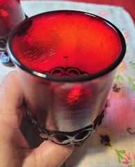 4 TIFFIN / FRANCISCAN *MADEIRA RUBY RANCHO* 4 7/8″ JUICE + WINE Glasses 1973-74
