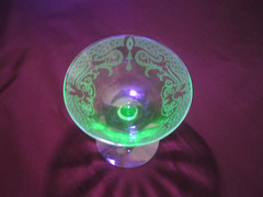 Cambridge Apple Green Stem 3060 Etch 520 Champange Tall Sherbet Glasses Set of 3