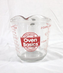 Anchor Hocking Oven Basics #498 16 oz./ 2 Cup Measuring Cup USA glass Vintage
