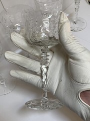 Vtg Antique Cut Crystal 5 Cordials Possibly Pairpoint?