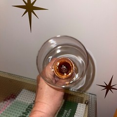 Fire & Light Wine Glass Goblet Handmade Copper Signed Recycled Collectible