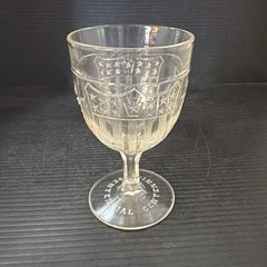 Rare Centennial Eapg Stars And Bars Flag Goblet 1776 – 1876 Antique EAPG
