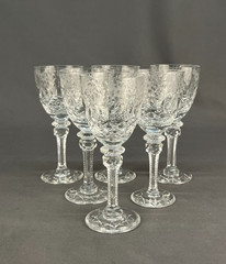 6 Rogaska GALLIA Crystal 5″ Cordial Glasses: MINT