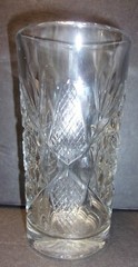 Set of 4 ~ Libbey Hobstar Star Burst 6″ Clear Glass Highball Ice Tea Tumblers