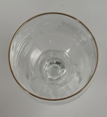Bohemia Crystal-Crystalex Queen’s Lace Wine Glass Goblet 5.75” Gold Set Of 3