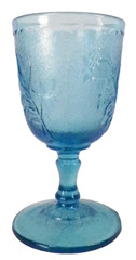 Rose in Snow Goblet Campbell Jones & Co Blue Glass EAPG #125 1883 Antique