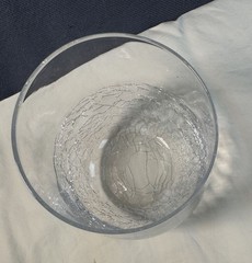 Pier 1 Imports Crackle Glass Tumbler 12 oz Angled Rim Clear Retired Replacement
