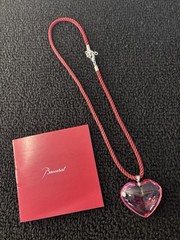 Baccarat Pink Heart Crystal Necklace