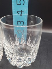 Pair of STARFIRE Lenox Crystal Double Old Fashioned Lowball 4″ Drinking Glasses