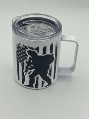 Insulated Tumbler Mug w/ Handle 12oz 22oz 40oz Custom Decal Cup White Black