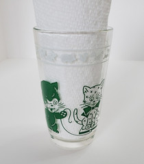 Vintage 5 Kraft Juice Glasses Swanky Swigs Kiddie Cup Green Brown Orange