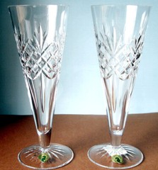 Waterford Crystal Long Drinks Pilsner Beer/Beverage Glass Pair Ireland 9.25″ New