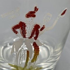 Vintage Barware Rocks Glass ‘Bicycle For Two’ Gay 90’s Low Ball Replacement