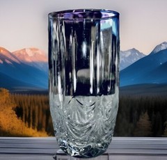 RARE VINTAGE CRYSTAL SWAG WHISKEY ROCKS Old-Fashioned 16oz Clear Glass Tumbler