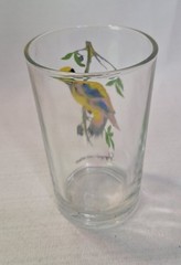 Vintage Swanky Swigs Malaysia Tropical Bird Glass 4″ Inch