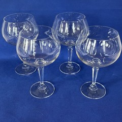 Beautiful Set of 4 Lenox Decor Plain Balloon Wine Goblets Glasses 7.5″