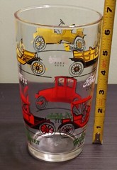 Vintage Hazel Atlas Antique Cars Cocktail Shaker 24oz Mixer No Lid Chevrolet