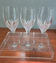 Mikasa Flame D’ Amore Crystal Wine Water Goblets Glasses 9″ Set of 3