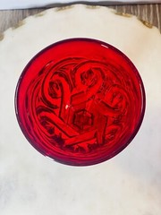 Rare Double Ring Ruby by WRIGHT GLASS – Water Goblet