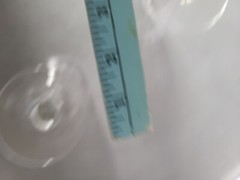 Bubbled Goblet Glasses Clear Set of 2 Heavy Weight Unmarked Not matched