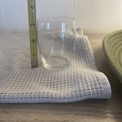 Vintage Clear Glass Etched Tumbleup
