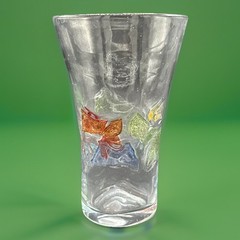Set Of 6~13 Oz Amici Mosaic Fused Sea Glass Applied Beautiful. Made In Italy