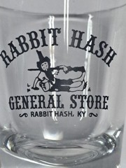 Rabbit Hash General Store KY Kentucky Souvenir Shot Glass Clear Glass Barware