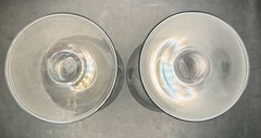 Set of 2 Vietri Incanto Olive Crystal Wine Glasses 6.75″