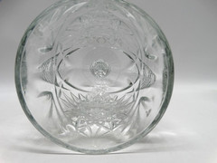 Set of 2 Vintage Libbey Hobstar Stemmed Clear Glass Water Wine Drink Goblets