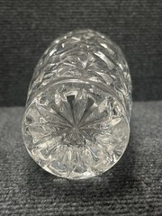 Bohemia Lead Crystal Tumbler Drinking Glass Excellent w/Original Tag 7” Tall