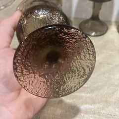 Set Of 6 Fostoria «Woodland Brown» Gray Wine Glasses Goblets Bundle Lot