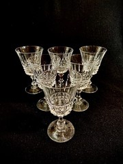 6 Cristal D’Arques-Durand Tuileries Villandry Wine Glasses