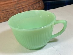Jadeite Ribbed Coffee Cup $ Available Unsigned Vintage MCM