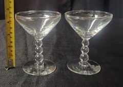 Vintage Libbey Rock Sharpe Champagne/Sherbet Glass «Knob Hill» Pattern