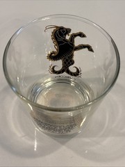 VTG Celestial Zodiac Astrology Capricorn Anchor Hocking Horoscope Glass Gold