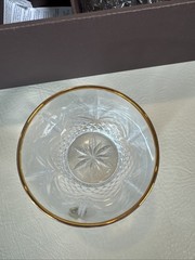 Cristal d’Arques Zalzburg Gold Gobelets Becher Glass 10 1/4oz. Lot Of 4