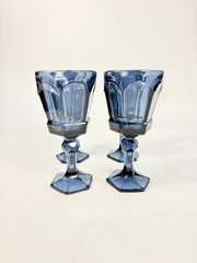 Stemware Wine Glass Goblet Set 4 Stemmed Claret Footed Vintage Fostoria Virginia