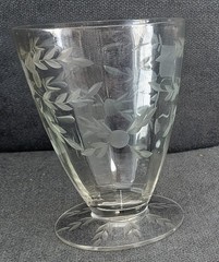 Glastonbury Lotus 66-1 Etched/Cut Crystal Juice Cordial Glasses 4.25″ Set Of 6