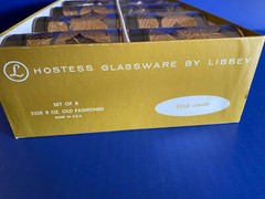Vintage Hostess Libby Gold Maple Leaf 8 Oz Old Fashioned Glasses
